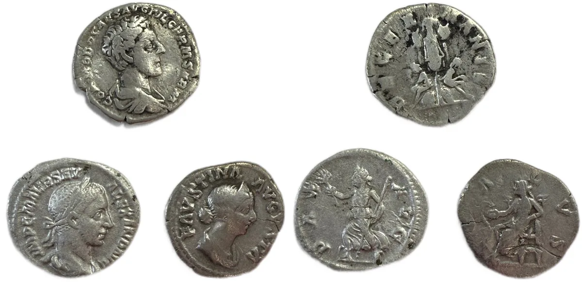 Lot of 3 Denarii (Commodus, Severus Alexander, Faustina)