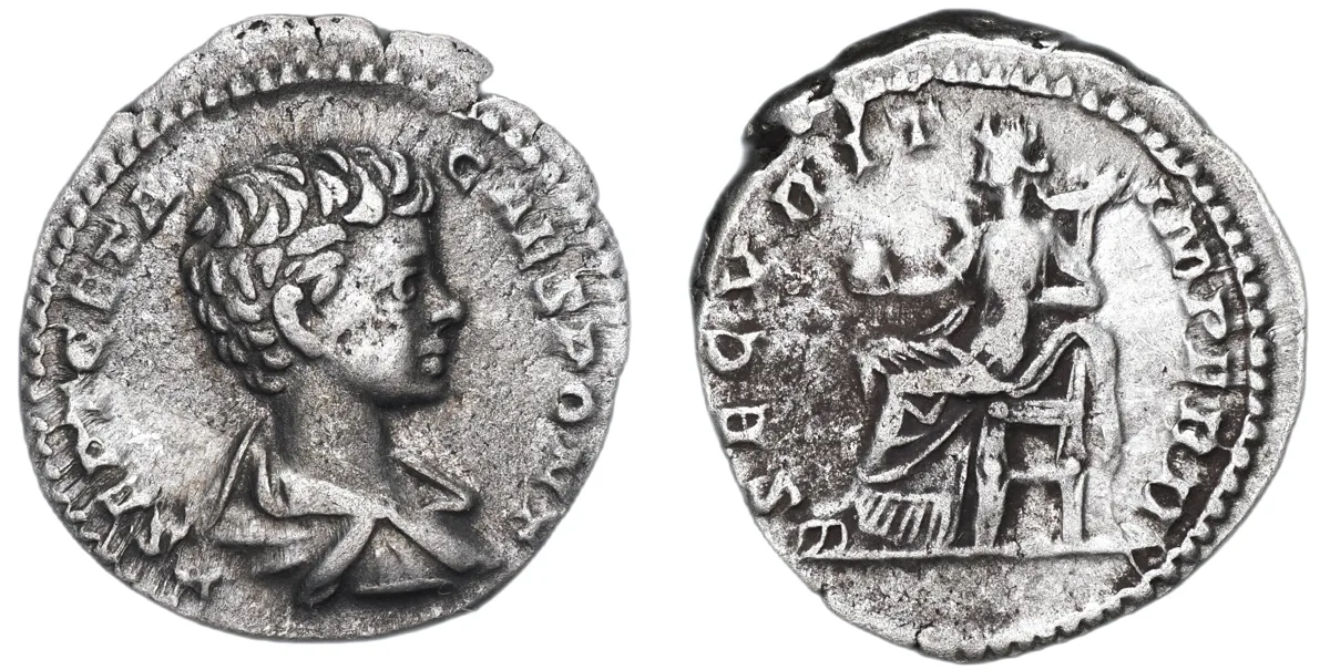 Geta, As Caesar, Denarius