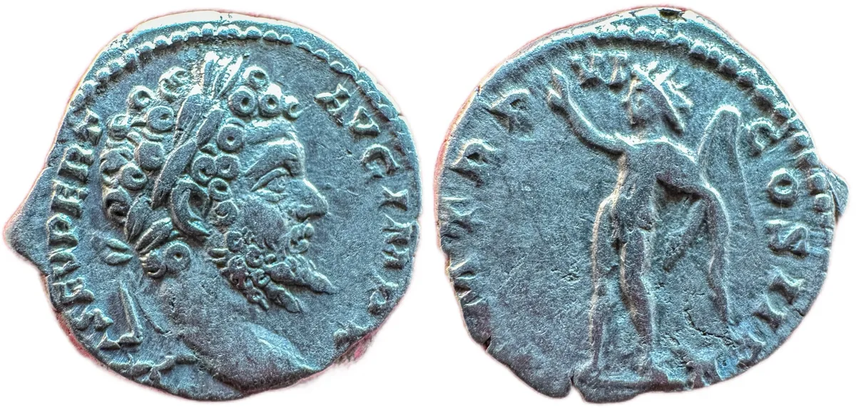 Septimius Severus — Denarius, P M TR P VI COS II, Rome