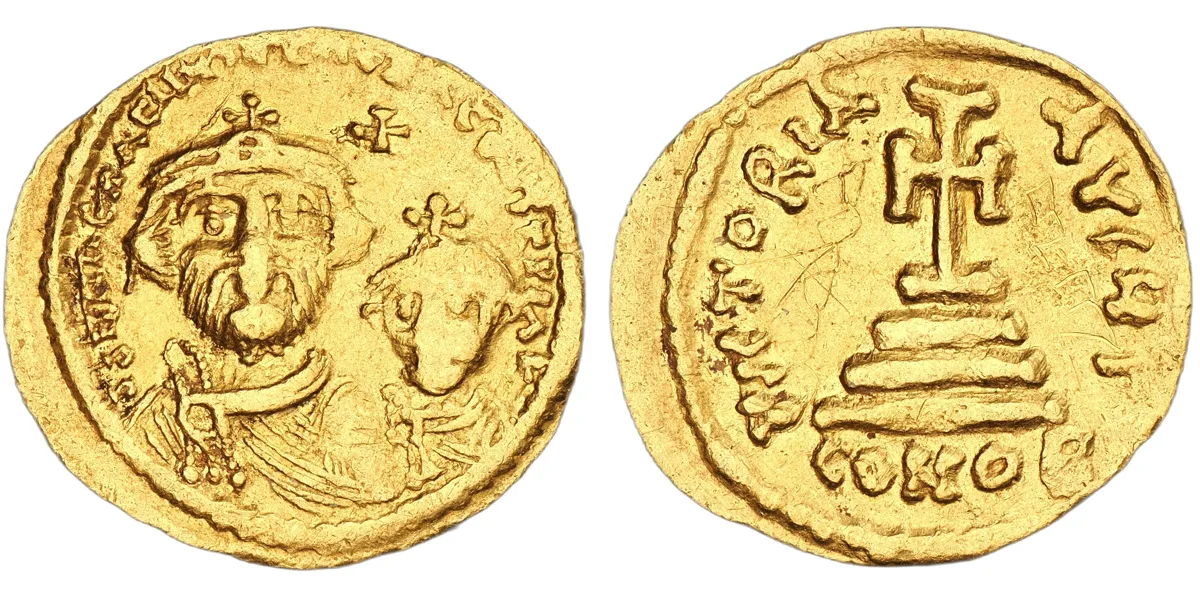 Heraclius with Heraclius Constantine, 610-641 (616-625). AV Solidus, Const.