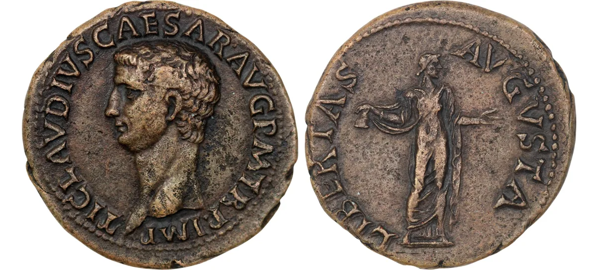 50-54AD Roman Empire Claudius AE As