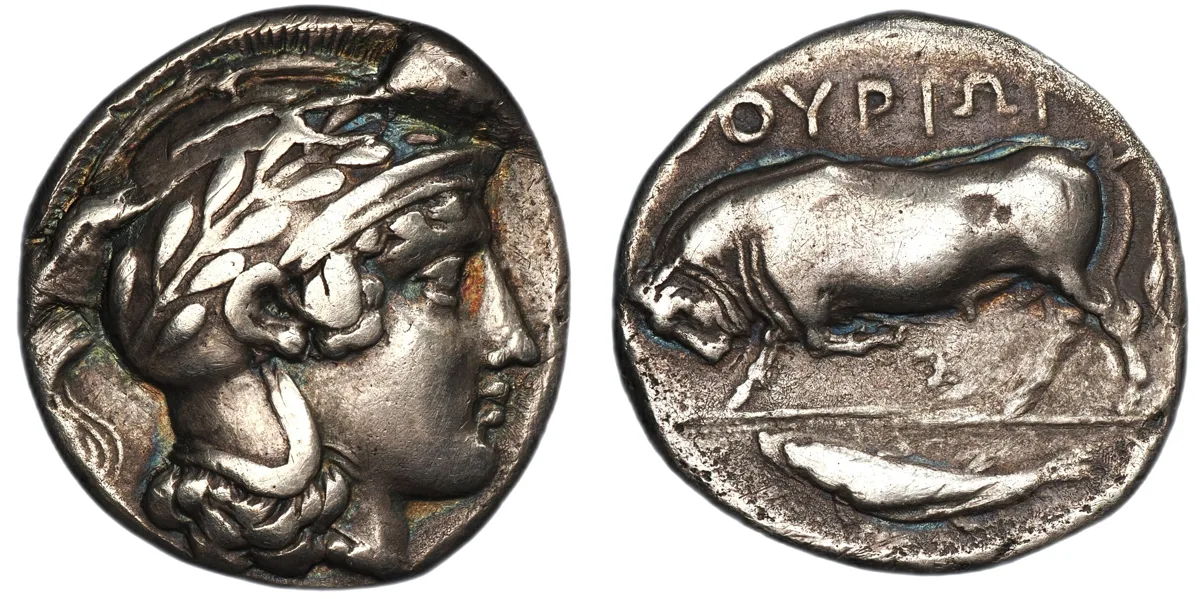 Lucania, Thurium. AR Nomos, circa 430–400 BC.