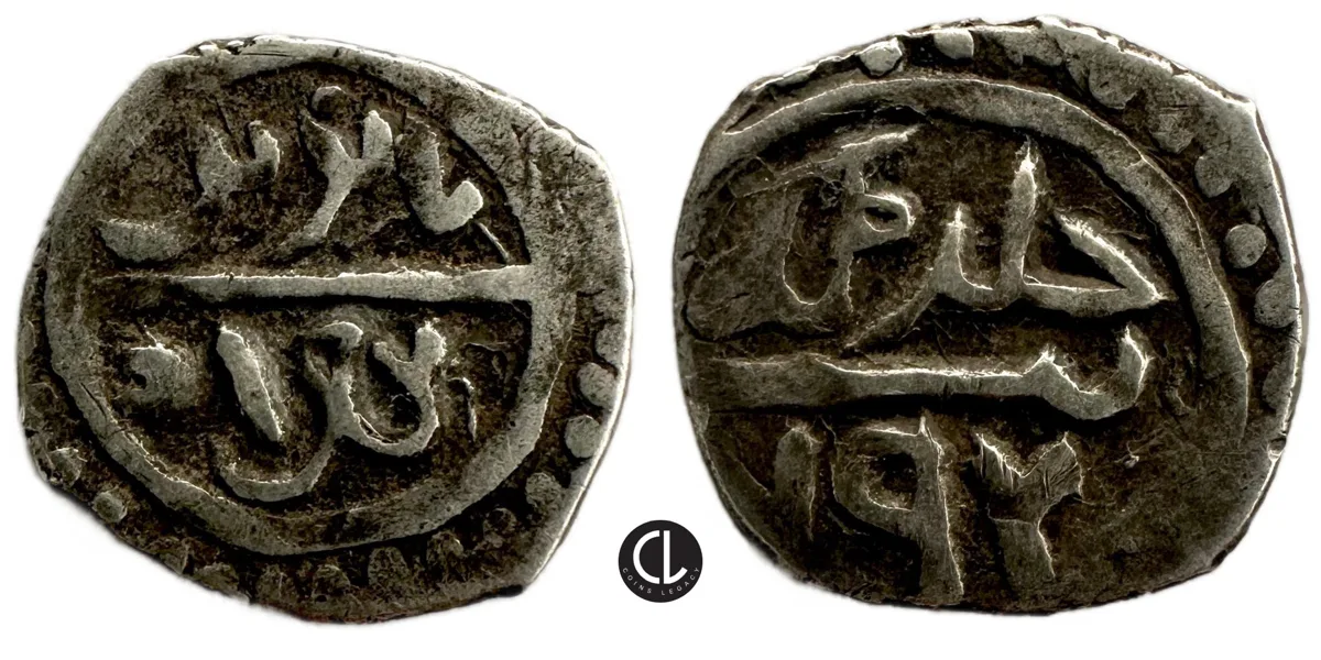 Ottoman, temp. Bayazid I, Uncertain Mint, AR Akçe, AH 792 = AD 1389 - RR