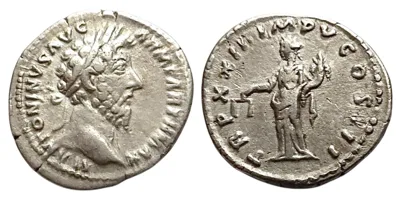 The Roman Imperial. Marcus Aurelius, AD 161-180. AR Denarius (3.28 g). Rome, struck AD 168.