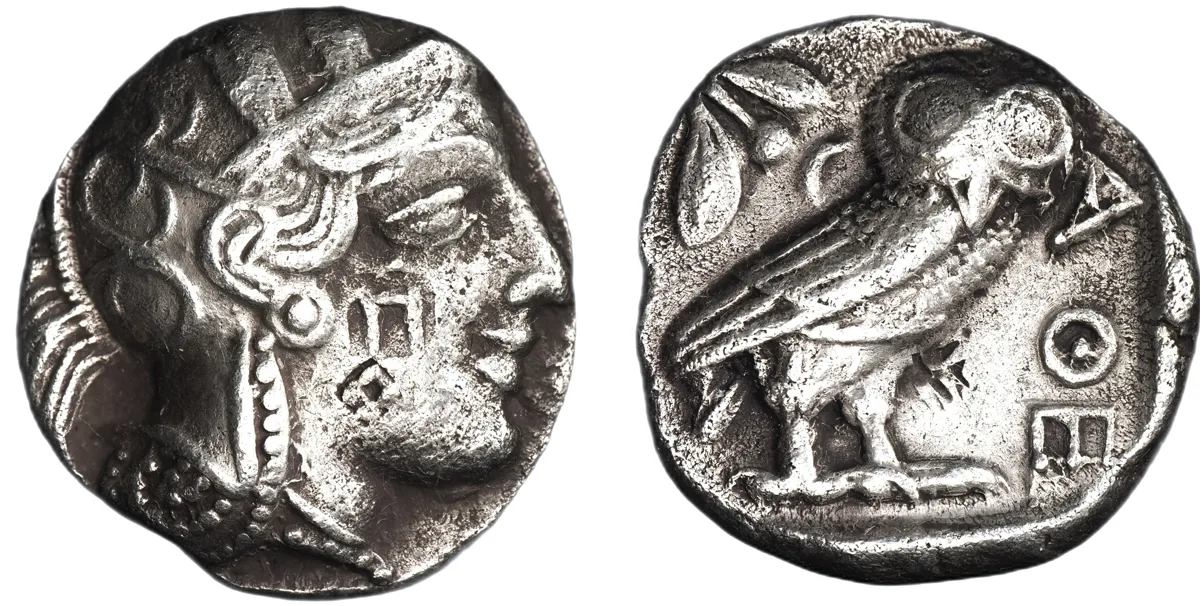 Attica, Athens, AR Tetradrachm, ca. 454-404 BC.