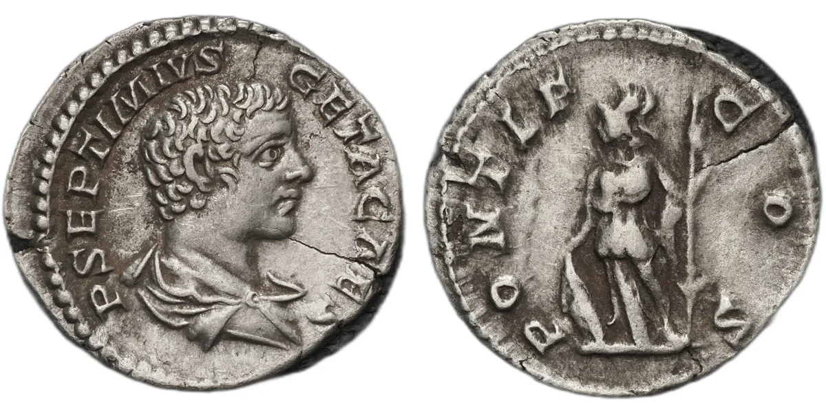 Geta, As Caesar, Denarius