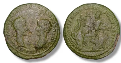 ROMAN PROVINCIAL Macrinus (augustus) & Diadumenian (caesar) AD 217-218