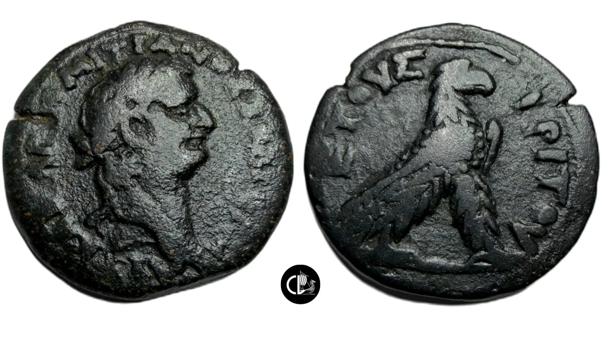 EGYPT, Alexandria. Domitian. Diobol. Dated RY 3 (AD 83/4)