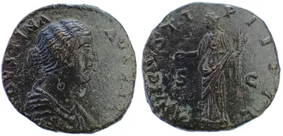 FAUSTINA II (Augusta, 147-175). Sestertius. Rome.