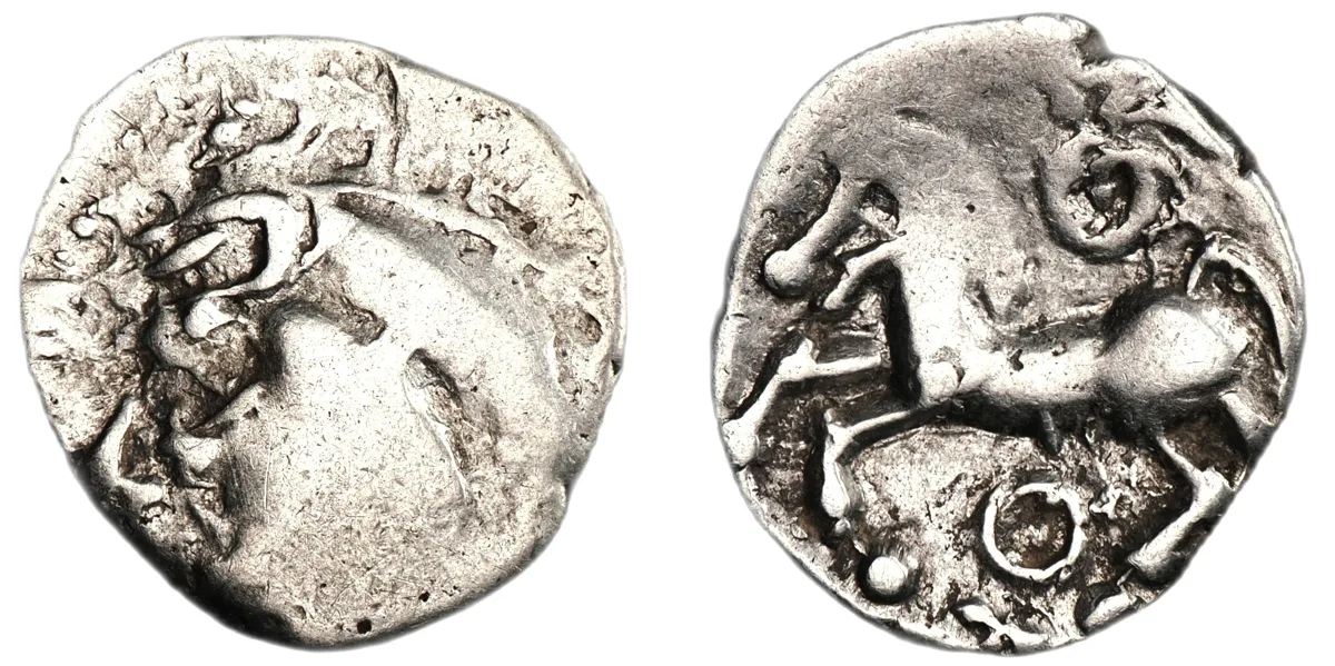 Gaul, Sequani. AR Denarius. Circa 27 BC–AD 14.