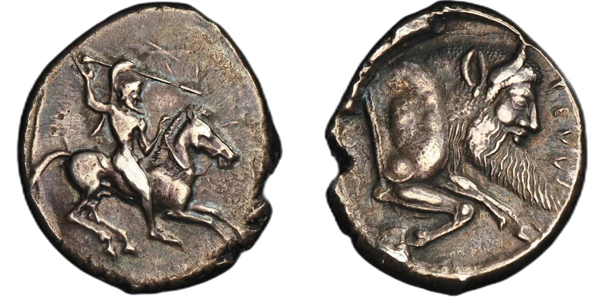 Sicily, Gela. AR Didrachm, circa 490–480 BC.