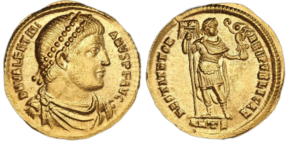 Valentinian I, AD 364–375. AV Solidus