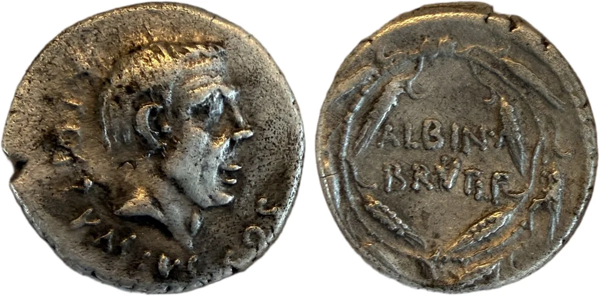 D. Junius Brutus Albinus AR Denarius. Rome, 48 BC