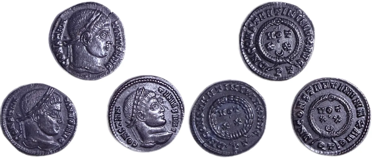 Lot of 3 Constantine I (AD 306-337) follis in high grade