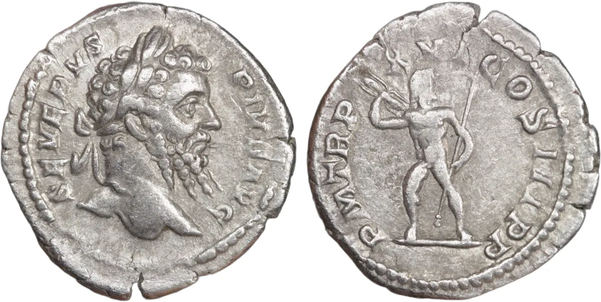 Septimius Severus AR Denarius 208AD Jupiter Reverse