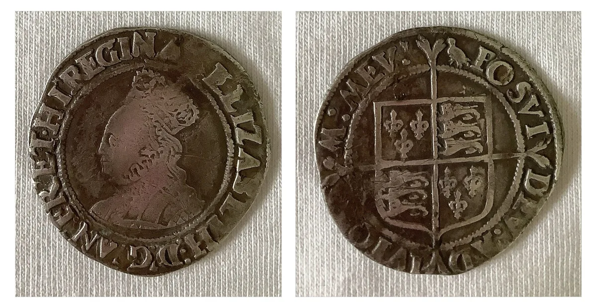 Elizabeth the 1st Shilling, 1558-1603 era silver coin!