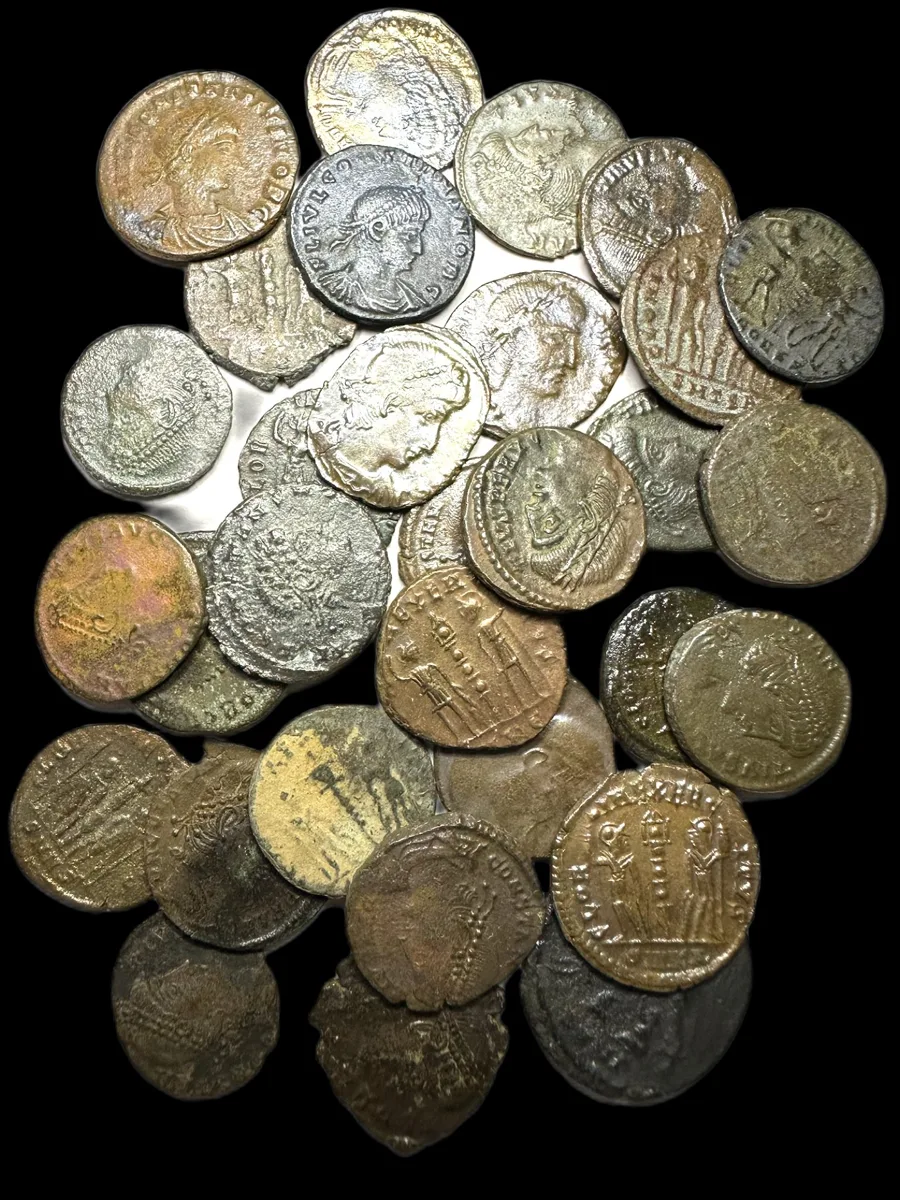 Lot of 30 Mainly Late Roman Imperial Coins, Sold as Seen.