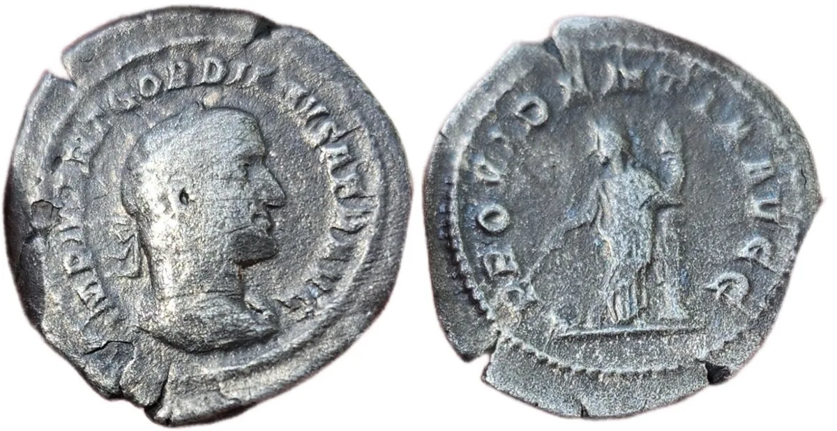 Gordian II Africanus AR Denarius AD 238 - Rare Year of Six Emperors Roman Coin
