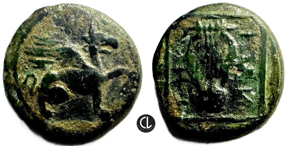 Ionia, Teos Mint, AE Circa 210-190 BC - RR