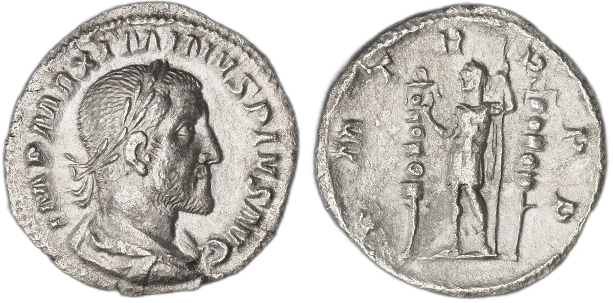 Maximinus Thrax, struck at Rome during his reign, 235-238 CE.