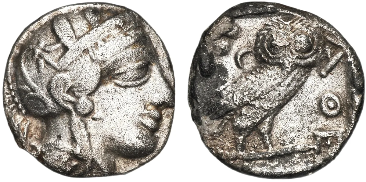 Attica, Athens, AR Tetradrachm, ca. 454-404 BC.