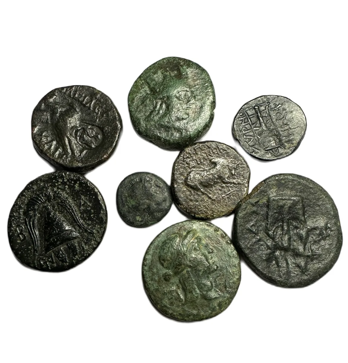 Greek, Lot of eight (8) bronze issues