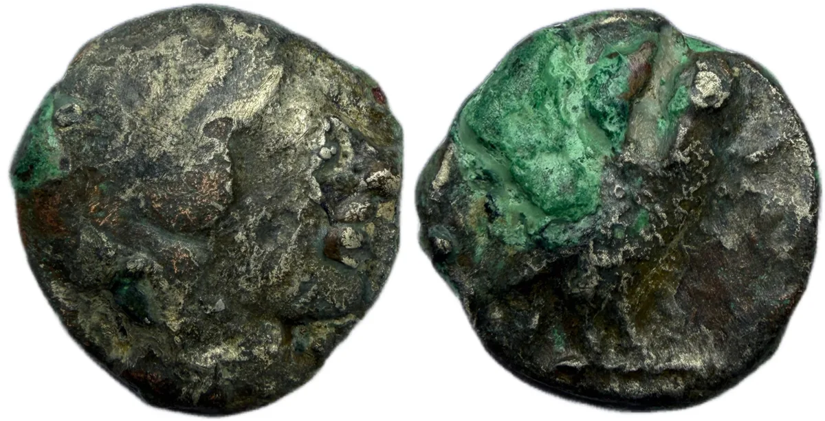 ATTICA, Athens. Fourrée Tetradrachm. c. 454-404 BC.