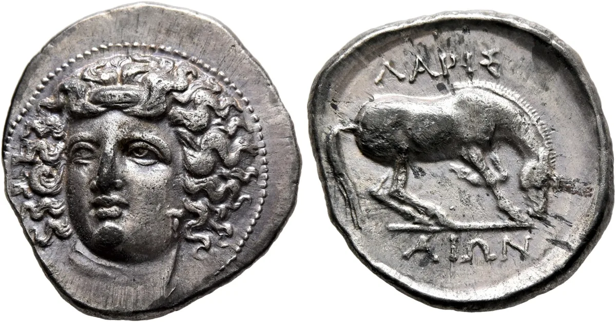 THESSALY. Larissa. Circa 356-342 BC. Drachm (Silver, 18 mm, 6.01 g, 7 h).
