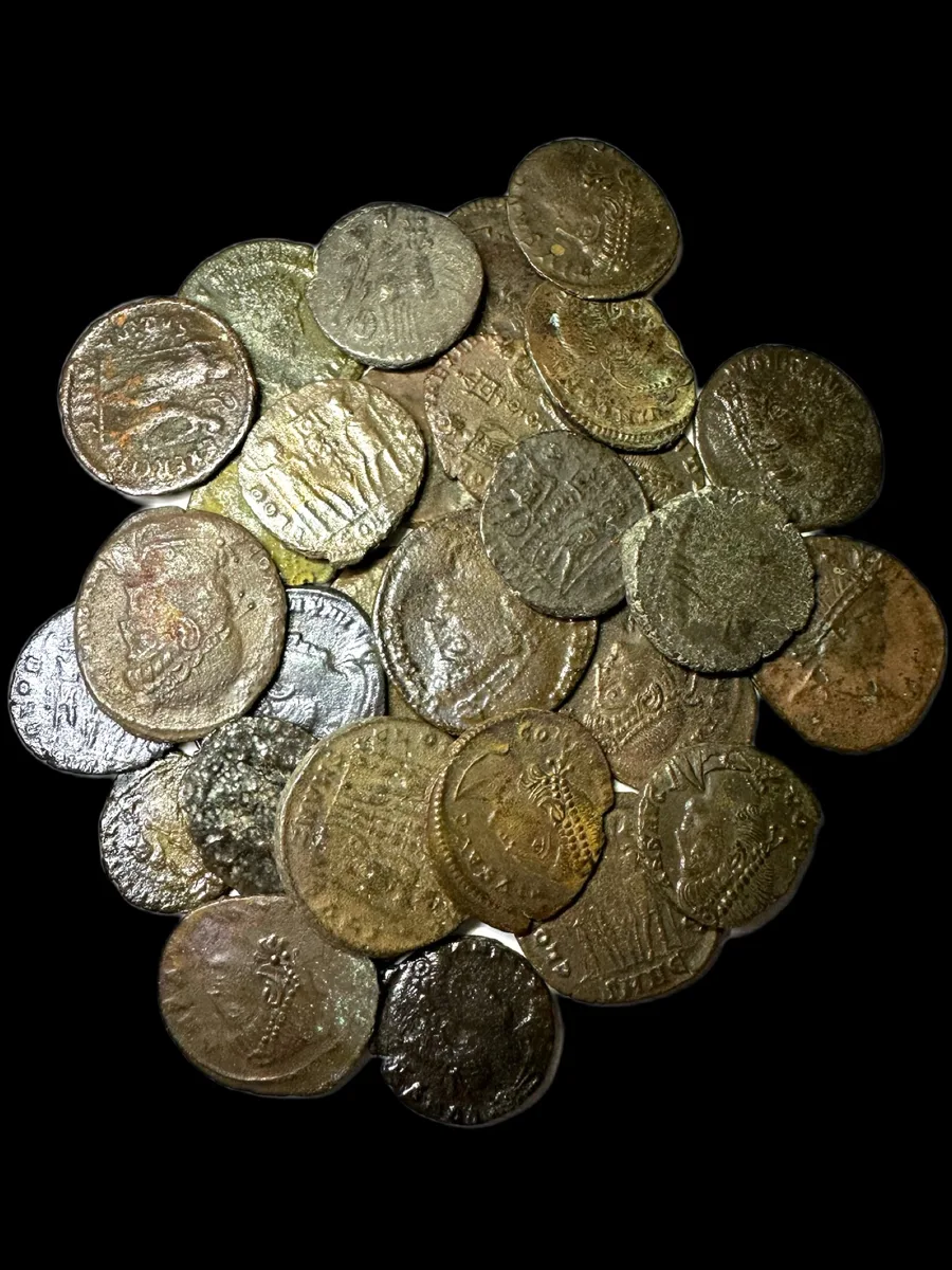 Lot of 30 Mainly Late Roman Imperial Coins, Sold as Seen.