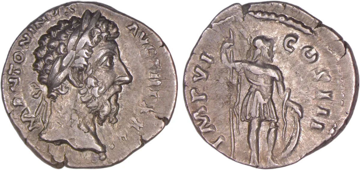 Denarius of Marcus Aurelius, Mars reverse