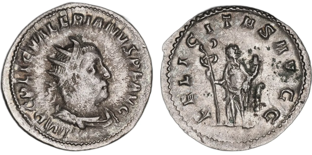 Antoninianus of Emperor Valerian, silvered billon,