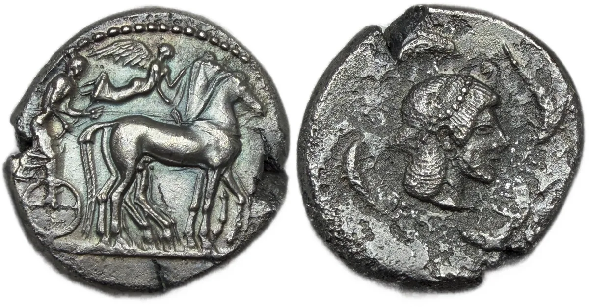 Sicily Syracuse Deinomenid Tetradrachm 475 - 470 BC