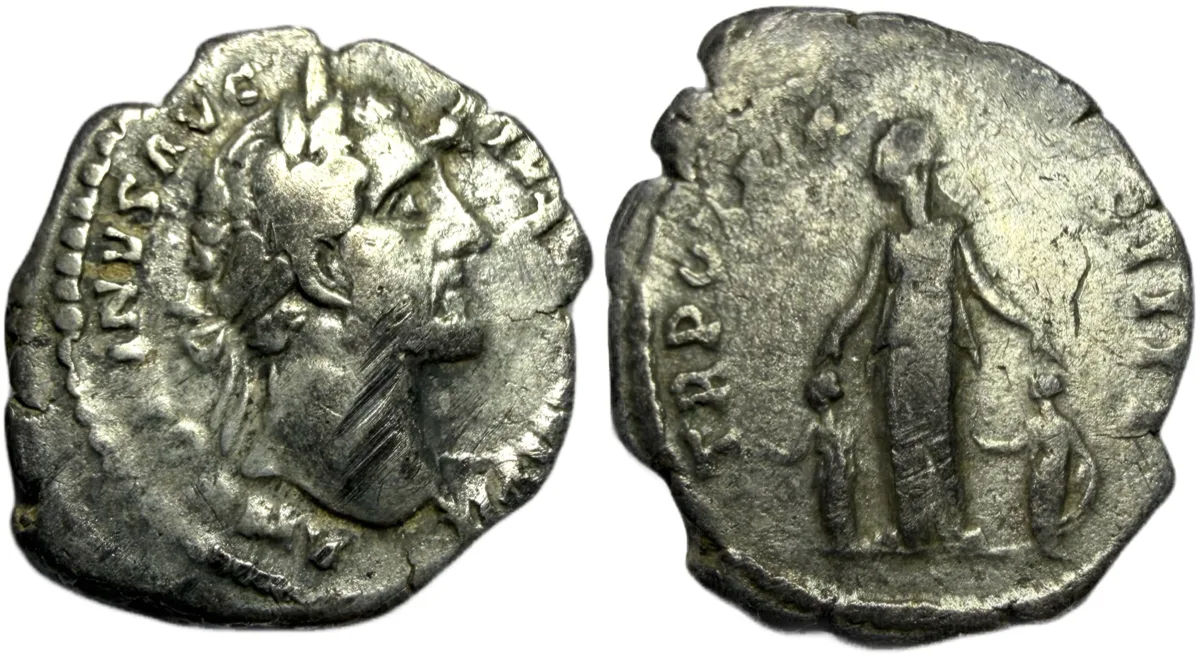 Antoninus Pius. Denarius. Rome. Struck AD 155-156