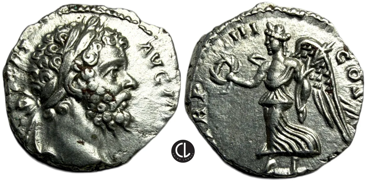 Septimius Severus. AR Denarius. Rome mint. Struck AD 196-7