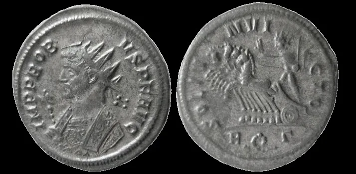 Roman Probus. 276-282 AD (Struck 278 AD) Silvered AE 23mm 4.27gm Antoninianus, Rome Mint, Nicely centered, Toned, Choice Superb