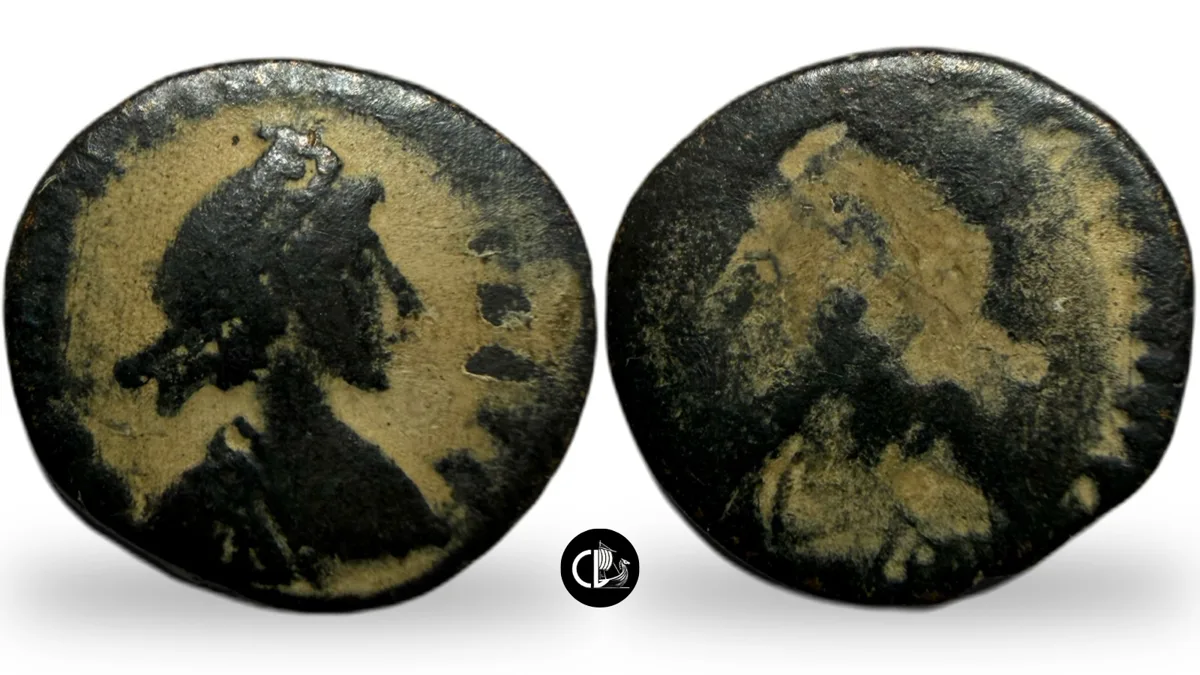 Honorius, Obverse brockage