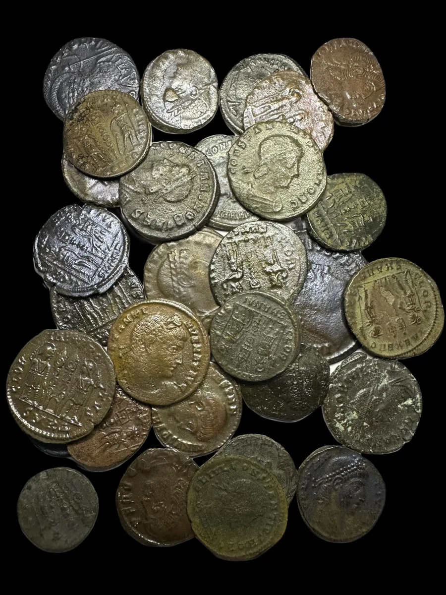 Lot of 30 Mainly Late Roman Imperial Coins, Sold as Seen.