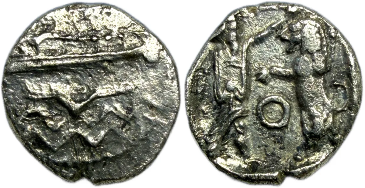Judaea. Samaria, uncertain mint AR Obol. c. 375-333 BC