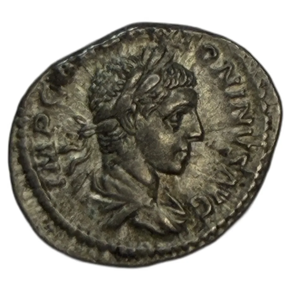 Elagabalus (AD 218-222) AR Denarius - XF, beautiful toning