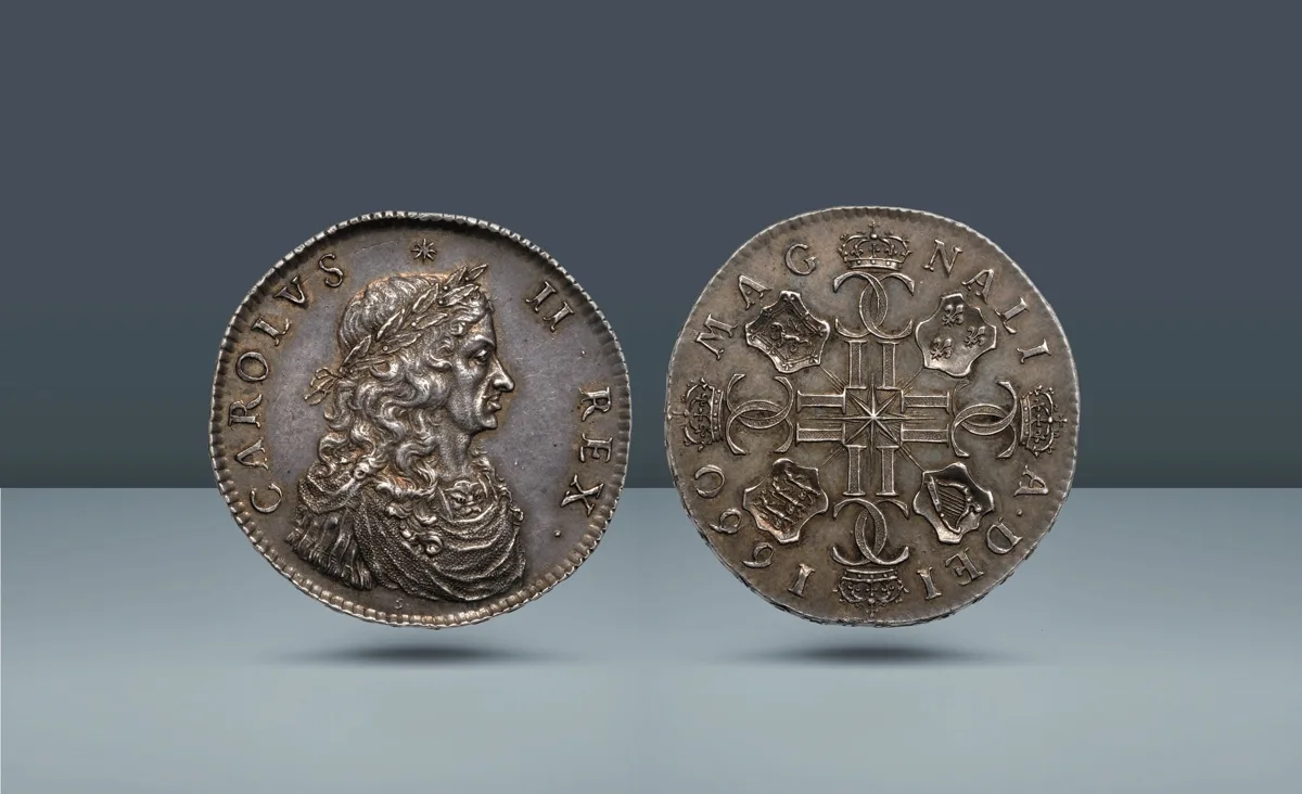 United Kingdom, England. Charles II - Dies by Thomas Simon, 1660-1685  London.  1660 AD