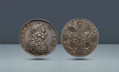 United Kingdom, England. Charles II - Dies by Thomas Simon, 1660-1685  London.  1660 AD