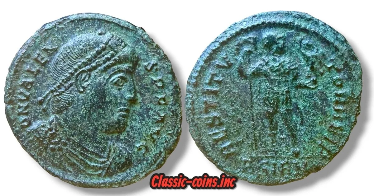 Valens AE3 Centenionalis. Siscia Mint, AD 364–367. VIRTVS EXERCITI