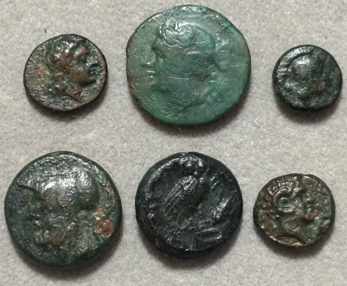 Lot of 6 Metapontum coins - Circa 3rd century BC - Some interesting rarities