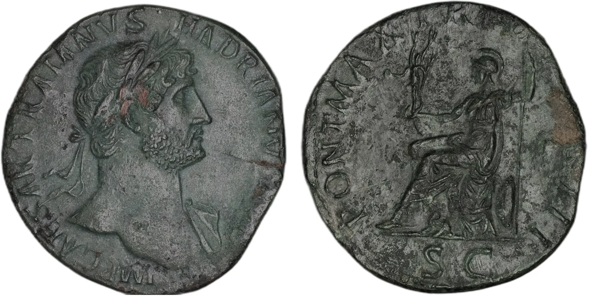 Sestertius of Hadrian,119-121 CE.