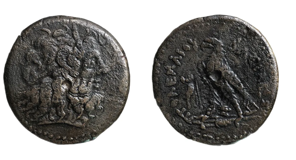 Ptolemy IV Philopator, 221-205 BC, AE Triobol