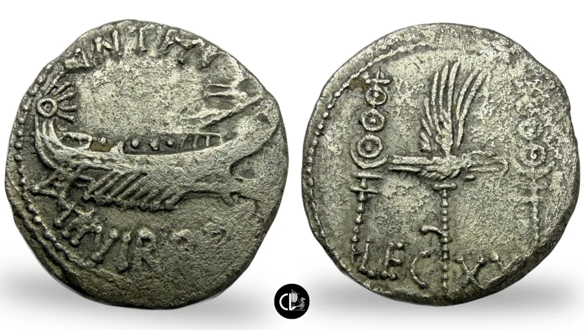 Mark Antony, 44-30 BC. Denarius. 32-31 BC