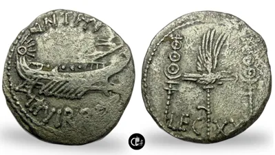 Mark Antony, 44-30 BC. Denarius. 32-31 BC