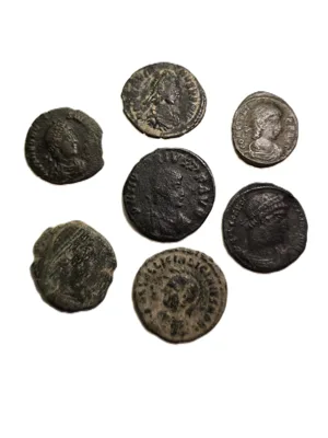 Lot of 7 Late Roman Bronze Coins