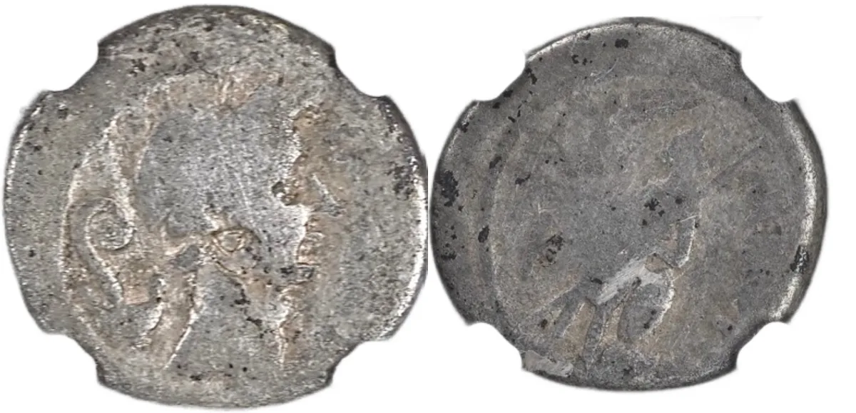 NGC G 4/5 & 2/5; Julius Caesar, d.44 BC ROMAN IMPERATORIAL AR Denarius