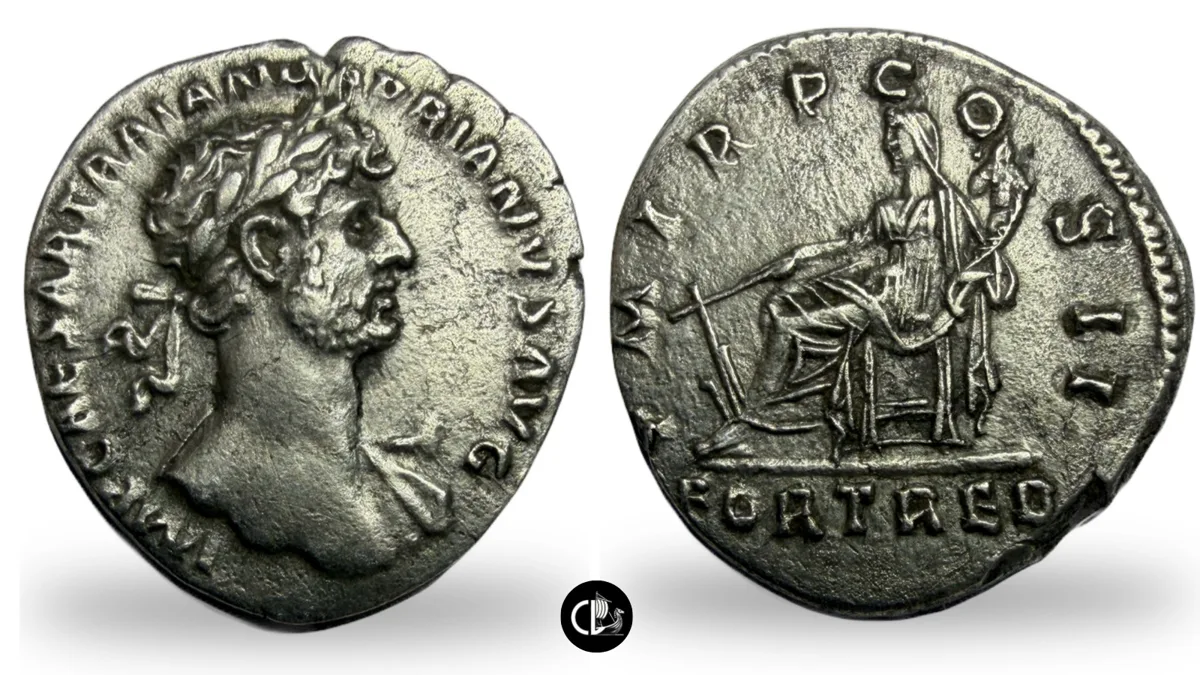 Hadrian AR Denarius. Rome, AD 118